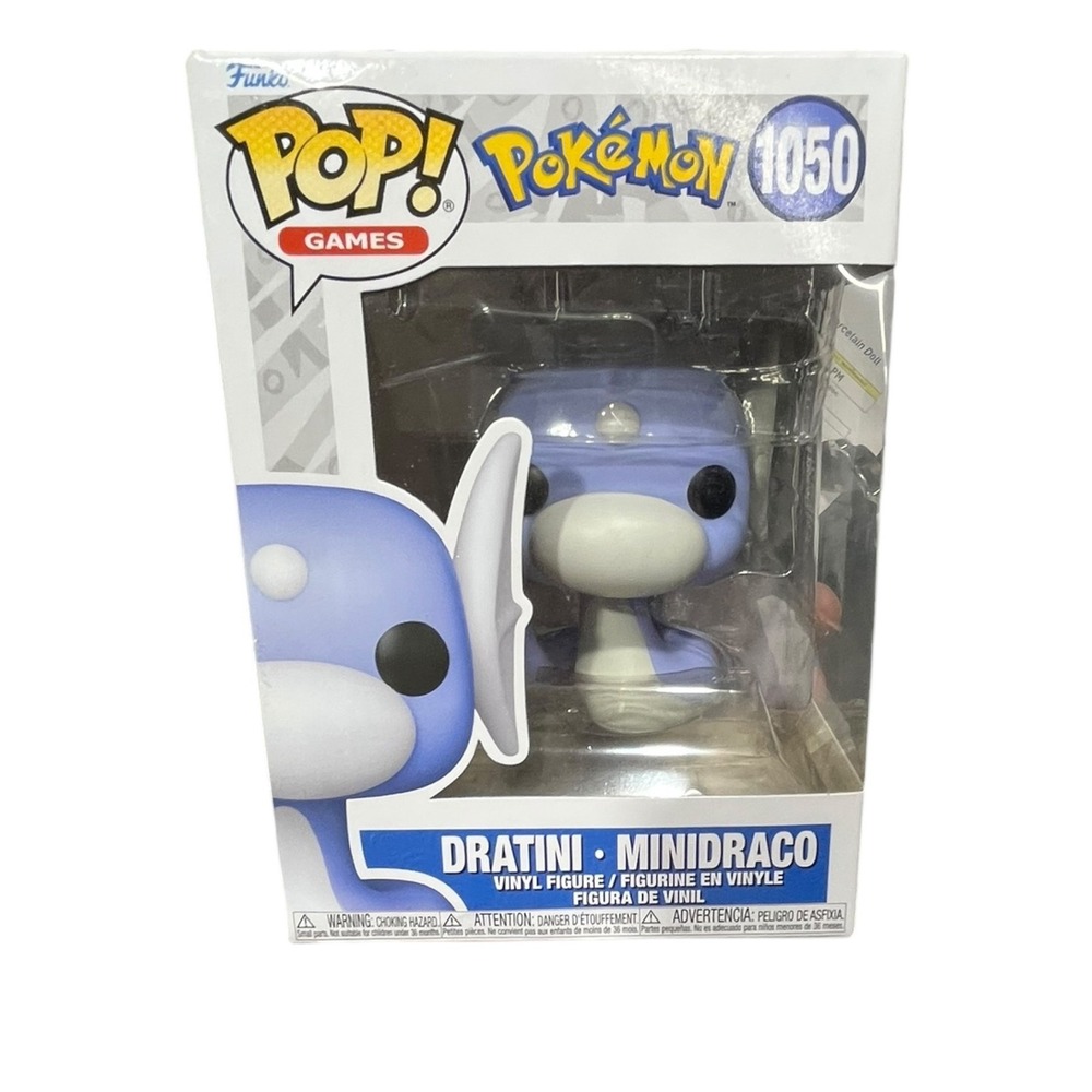Funko Pop Games Pokemon Dratini 1050 Vinyl Figure Minidraco Blue White New